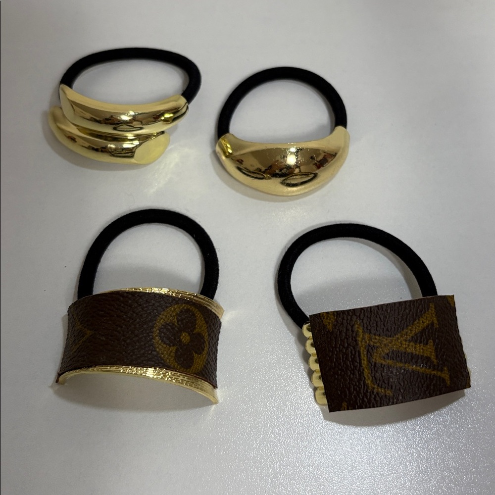 Brand new Louis Vuitton upcycled hair tie/ scrunchie set